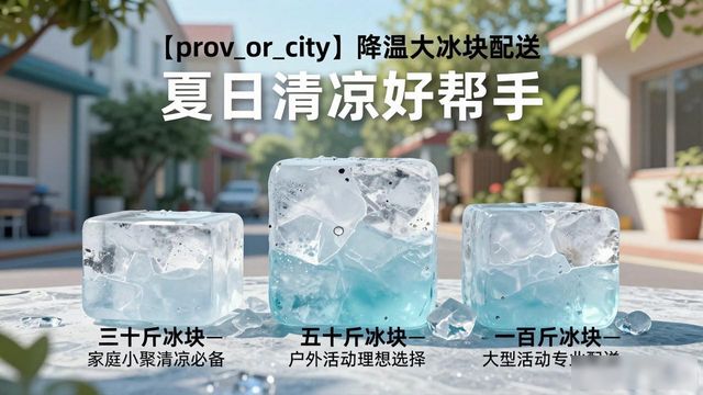 红桥降温大冰块配送_海鲜排档降温解决方案_高温天气大冰块配送